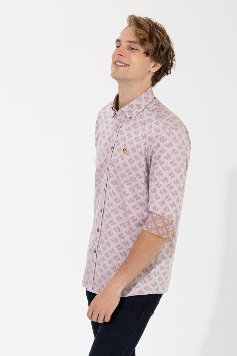 Erkek Camel Uzun Kollu Gömlek - 50254246003