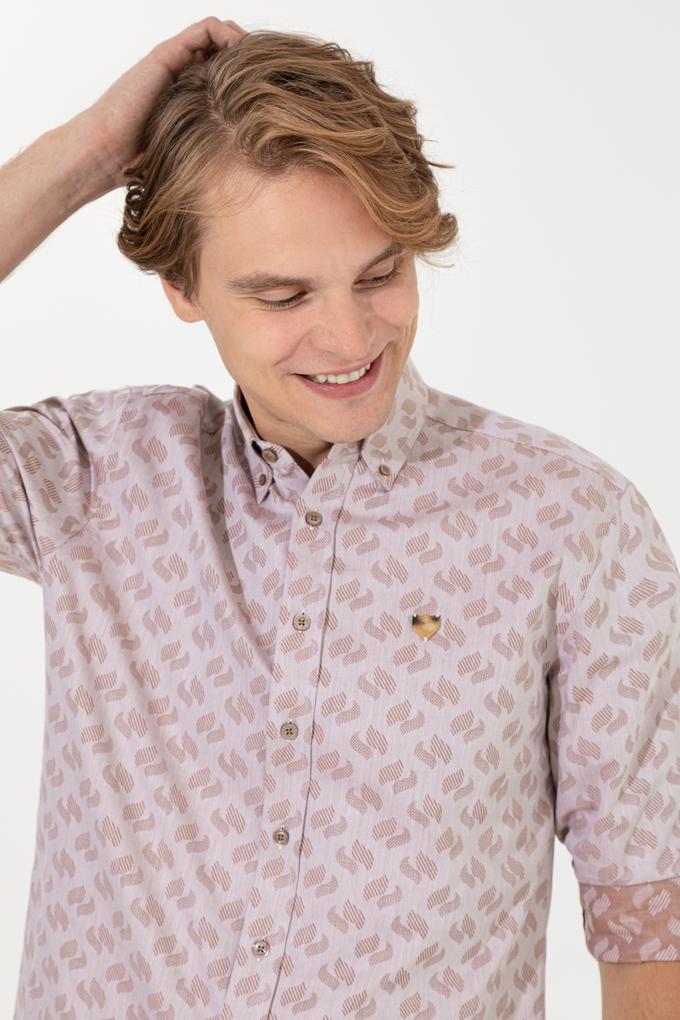 Erkek Camel Uzun Kollu Gömlek