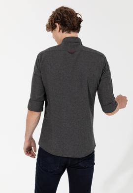 Erkek Siyah Uzun Kollu Basic Gömlek - 50256275083