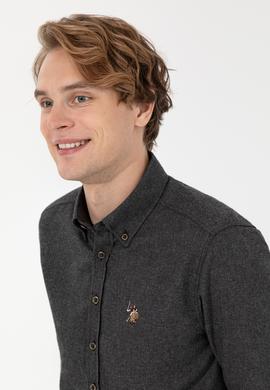 Erkek Siyah Uzun Kollu Basic Gömlek - 50256275083