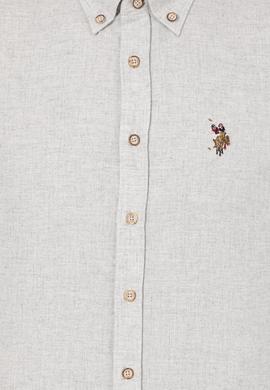 Erkek Ekru Uzun Kollu Basic Gömlek - 50256275057