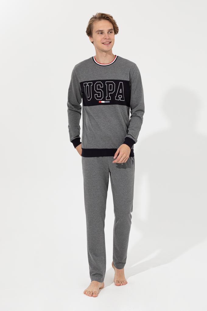 Erkek Antrasit Melanj Pijama Takımı