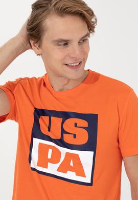 Erkek Turuncu Bisiklet Yaka Tişört - 50246126049