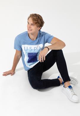 Erkek Koyu Mavi Bisiklet Yaka Tişört - 50249160010