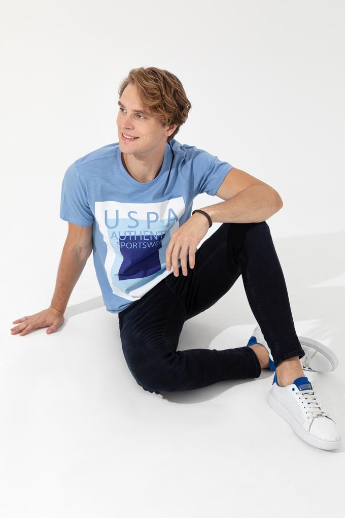 Erkek Koyu Mavi Bisiklet Yaka Tişört