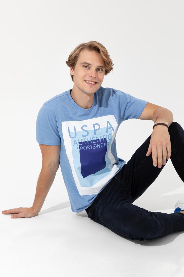 Erkek Koyu Mavi Bisiklet Yaka Tişört - 50249160010