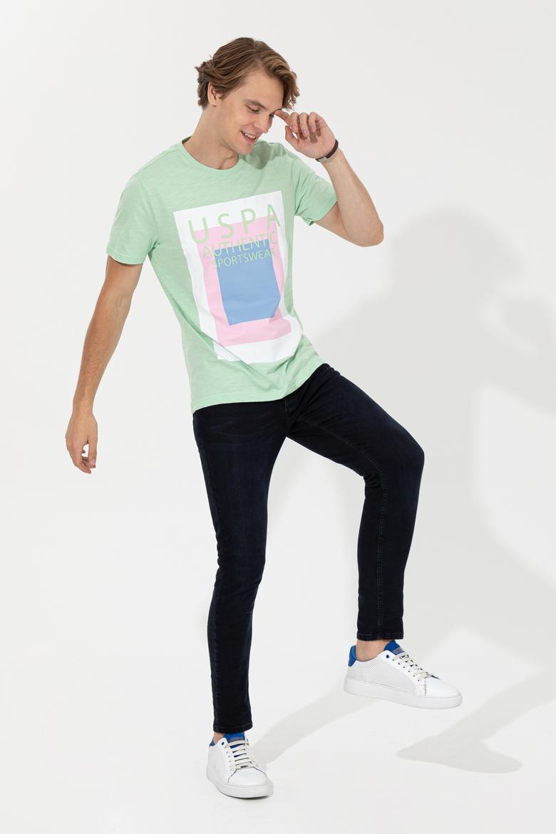 Erkek Mint Bisiklet Yaka Tişört - 50249160020