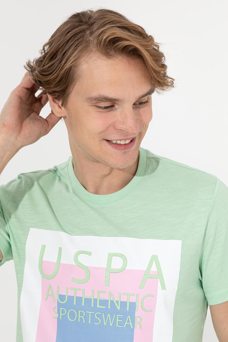 Erkek Mint Bisiklet Yaka Tişört - 50249160020