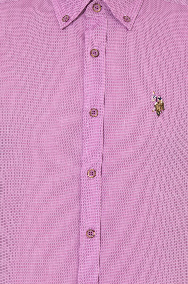 Erkek Menekşe Uzun Kollu Basic Gömlek