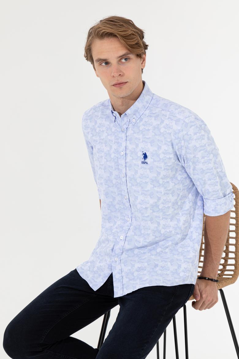 Erkek Açık Mavi Uzun Kollu Gömlek - 50248151012