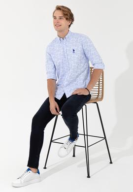 Erkek Açık Mavi Uzun Kollu Gömlek - 50248151012