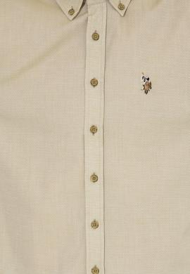 Erkek Koyu Haki Uzun Kollu Basic Gömlek - 50246368060