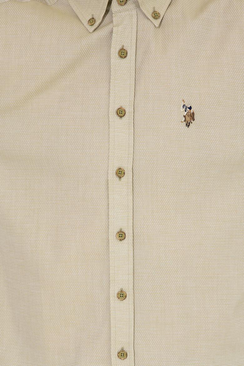 Erkek Koyu Haki Uzun Kollu Basic Gömlek - 50246368060