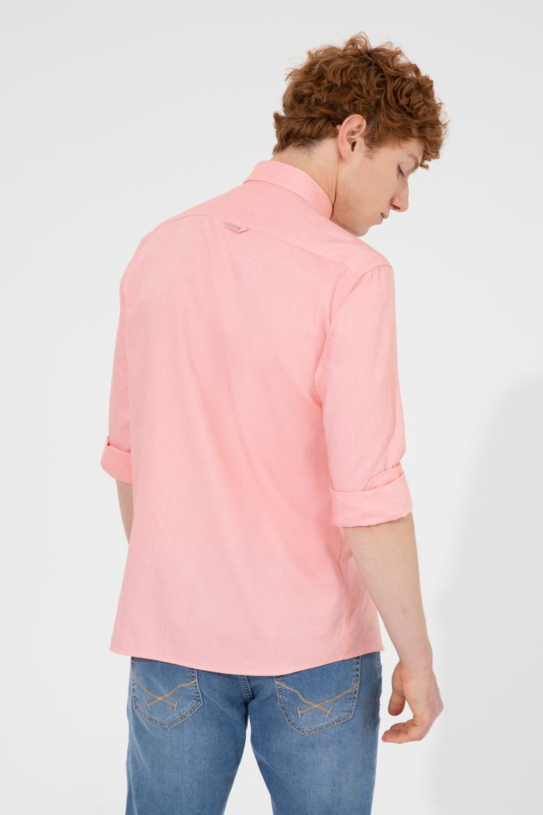 Erkek Somon Uzun Kollu Basic Gömlek - 50249487046