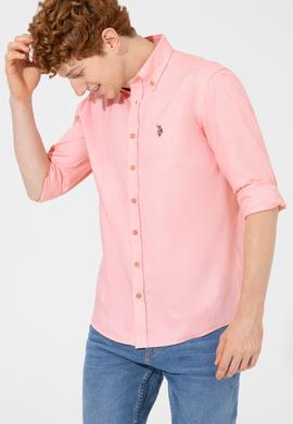 Erkek Somon Uzun Kollu Basic Gömlek - 50249487046