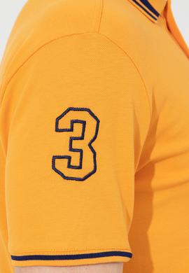 Erkek Koyu Sarı Polo Yaka Basic T-Shirt - 50249145100