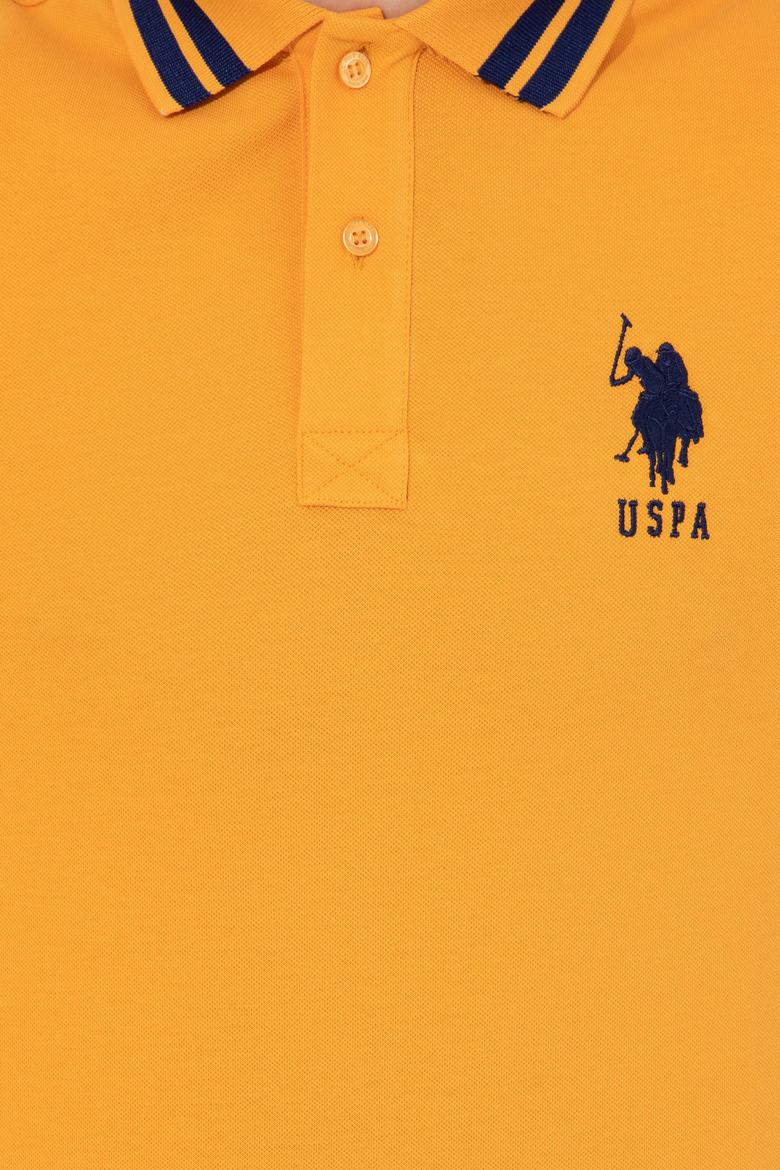 Erkek Koyu Sarı Polo Yaka Basic T-Shirt - 50249145100