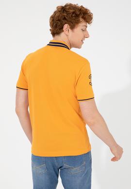 Erkek Koyu Sarı Polo Yaka Basic T-Shirt - 50249145100