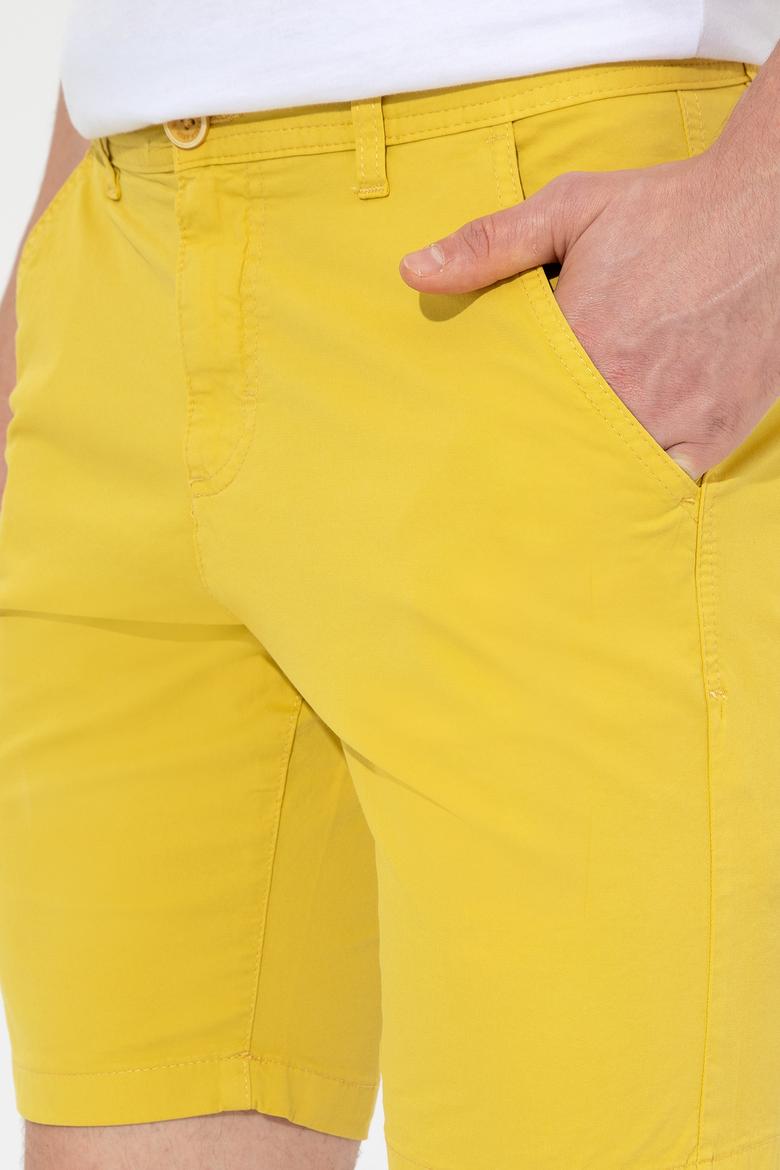 Erkek Safran Dokuma Şort - 50246116032
