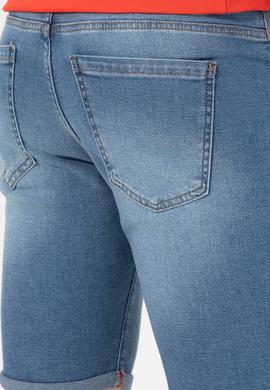 Erkek Açık Mavi Jean Şort - 50247269001