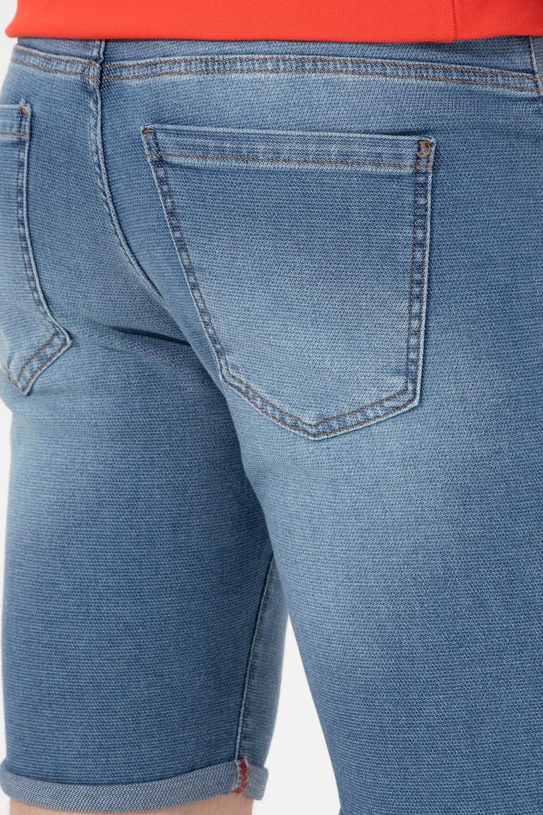 Erkek Açık Mavi Jean Şort - 50247269001