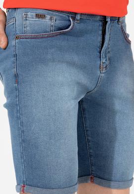 Erkek Açık Mavi Jean Şort - 50247269001