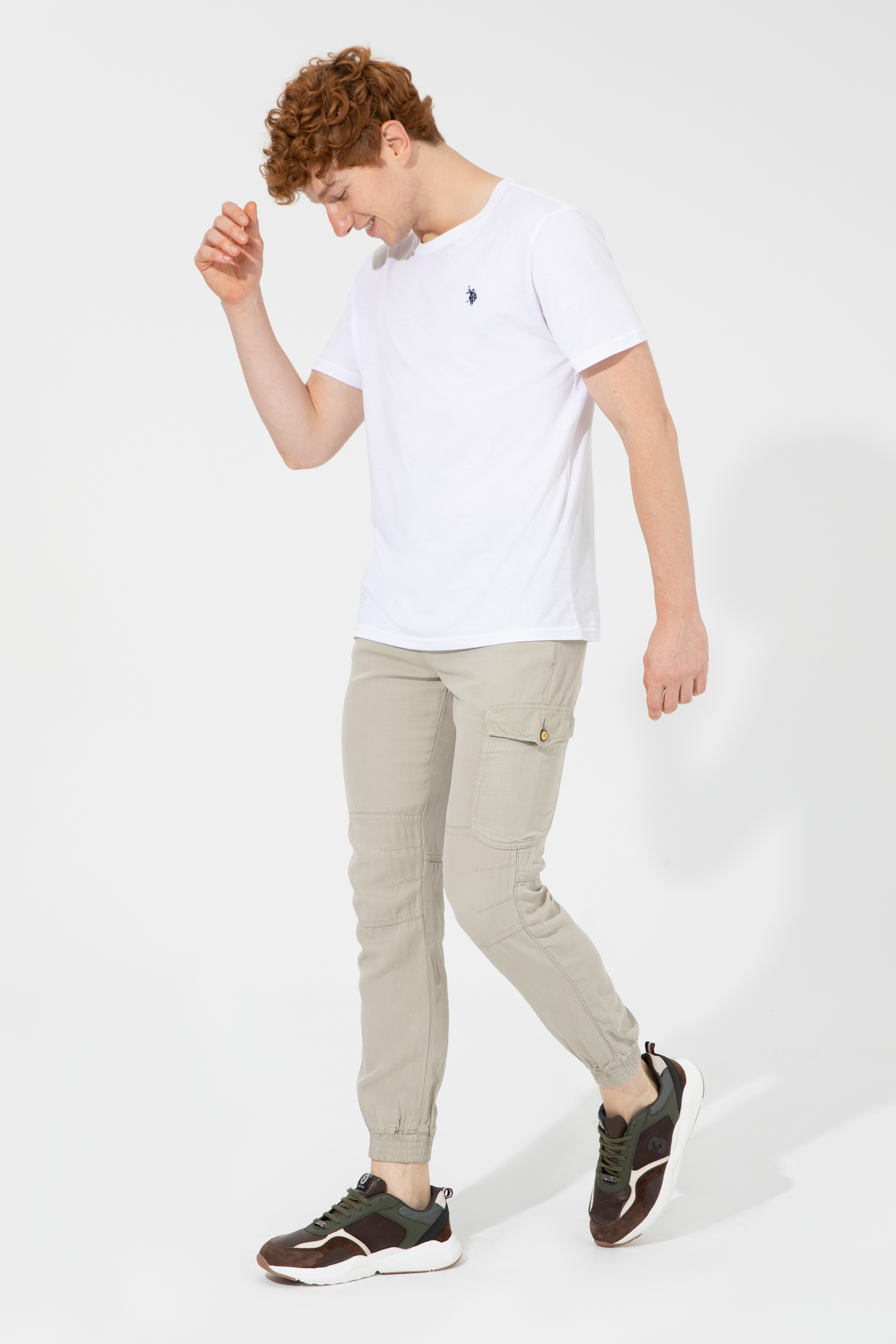 Erkek Jogger Fit Haki Kanvas Pantolon