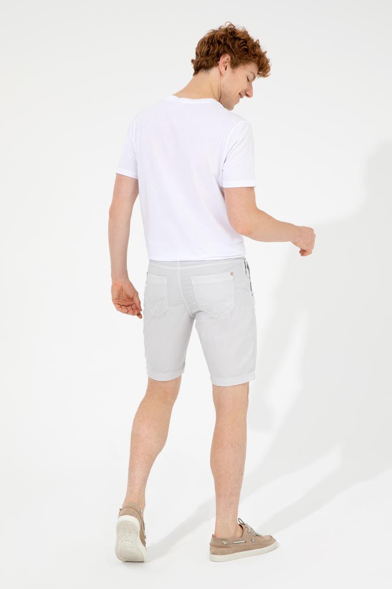 Erkek Açık Gri Dokuma Şort - 50246101001