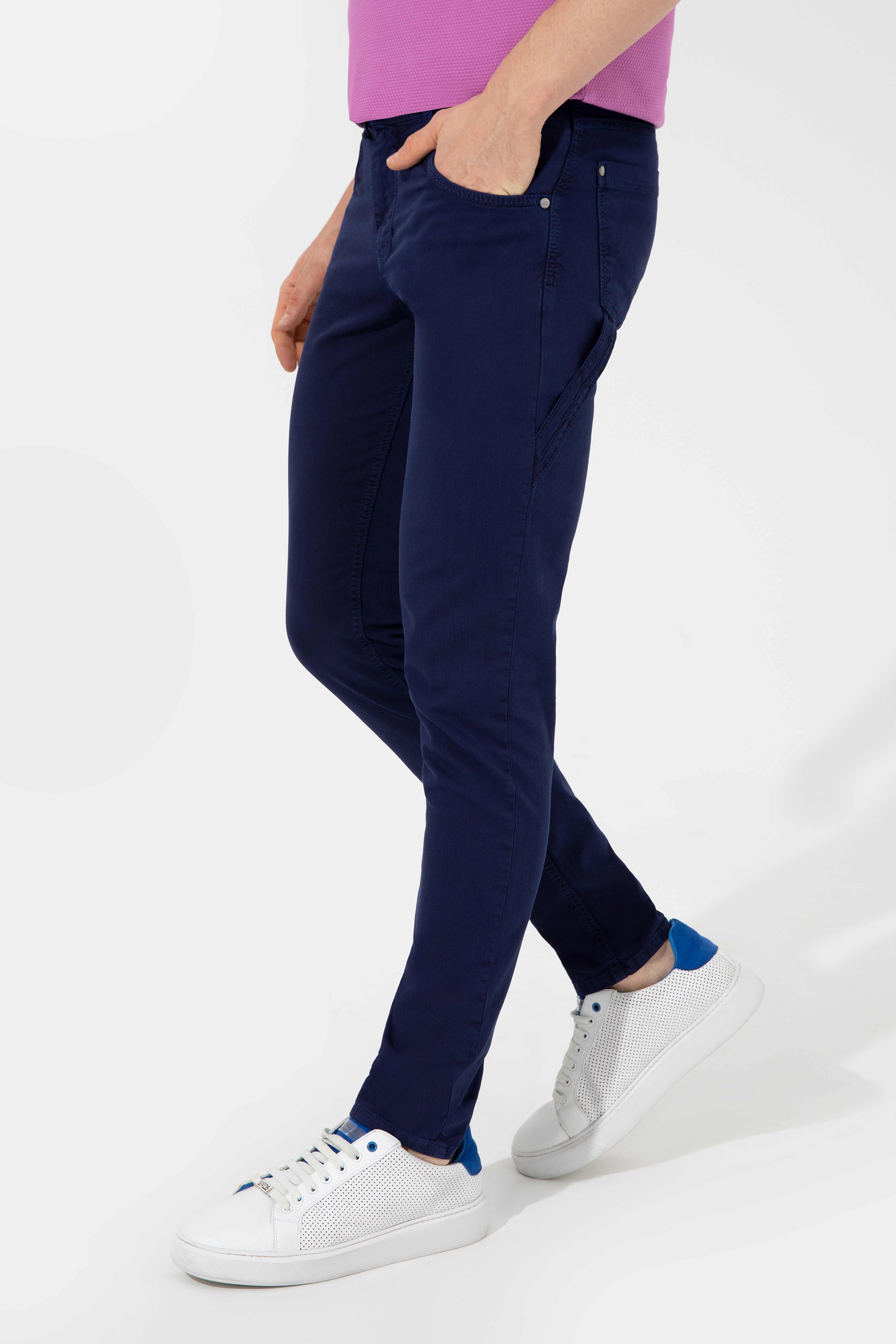 Erkek Slim Fit Lacivert Chinos - Image 2