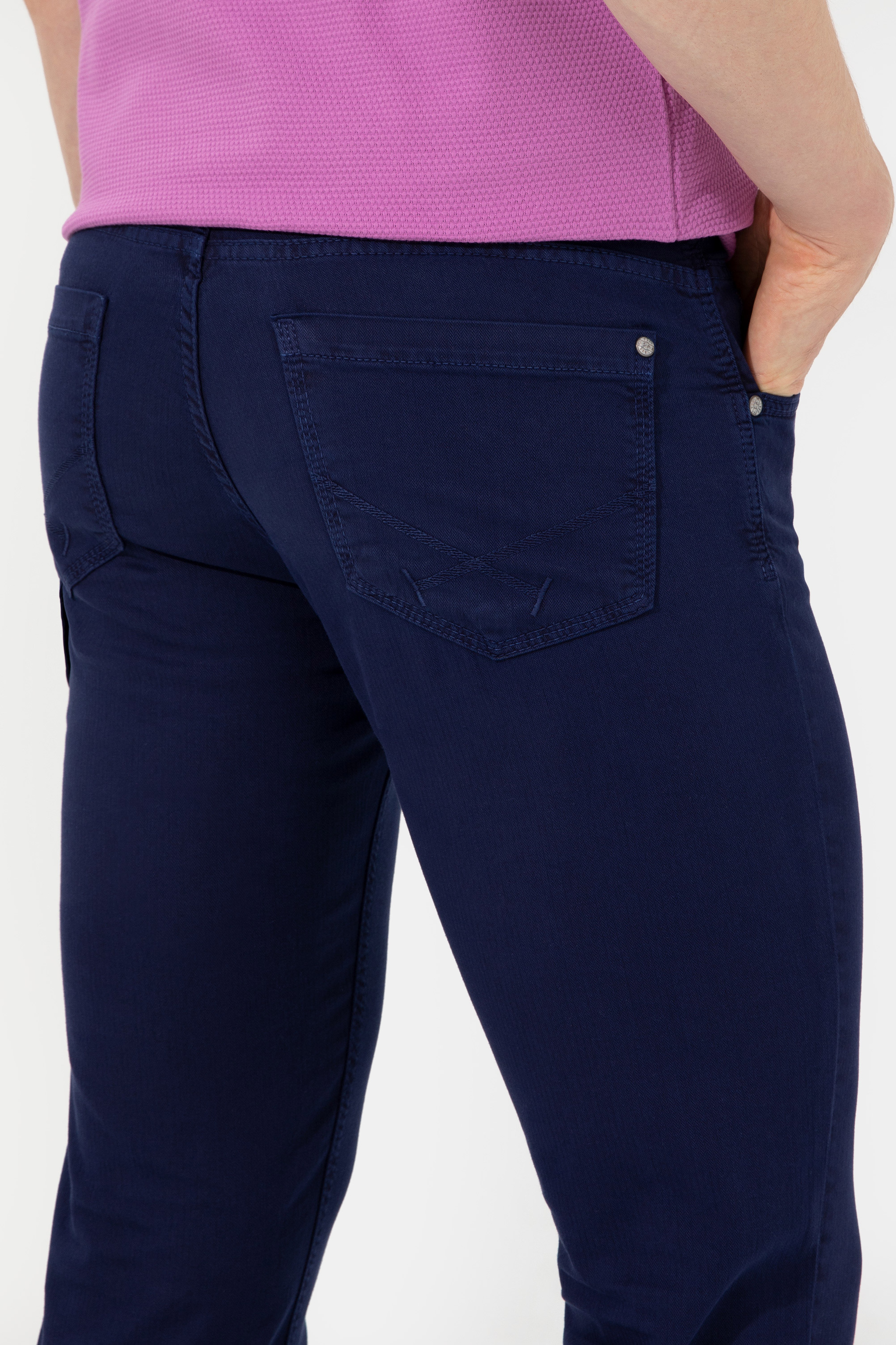 Erkek Slim Fit Lacivert Chinos - Image 7
