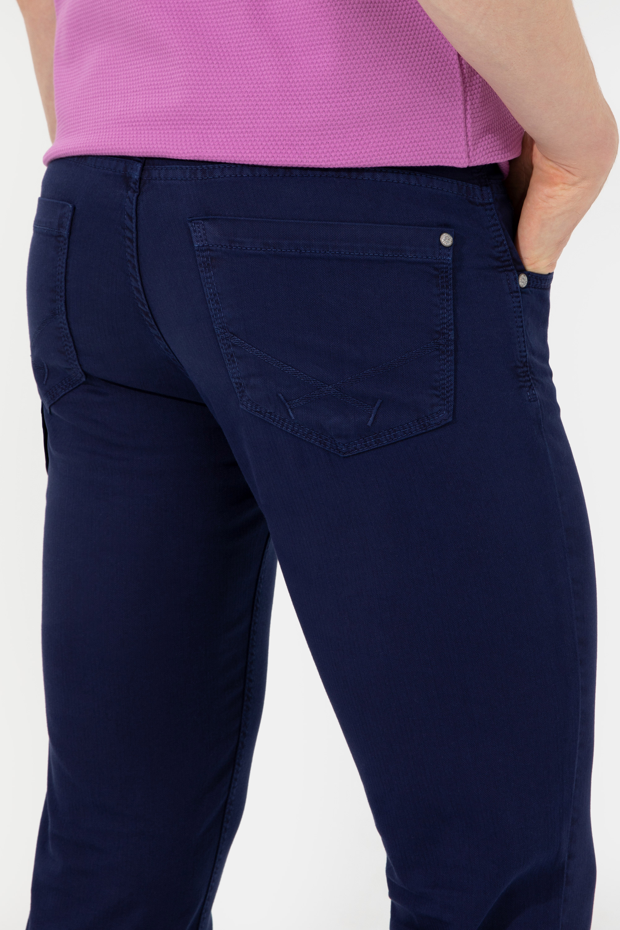 Erkek Slim Fit Lacivert Chinos