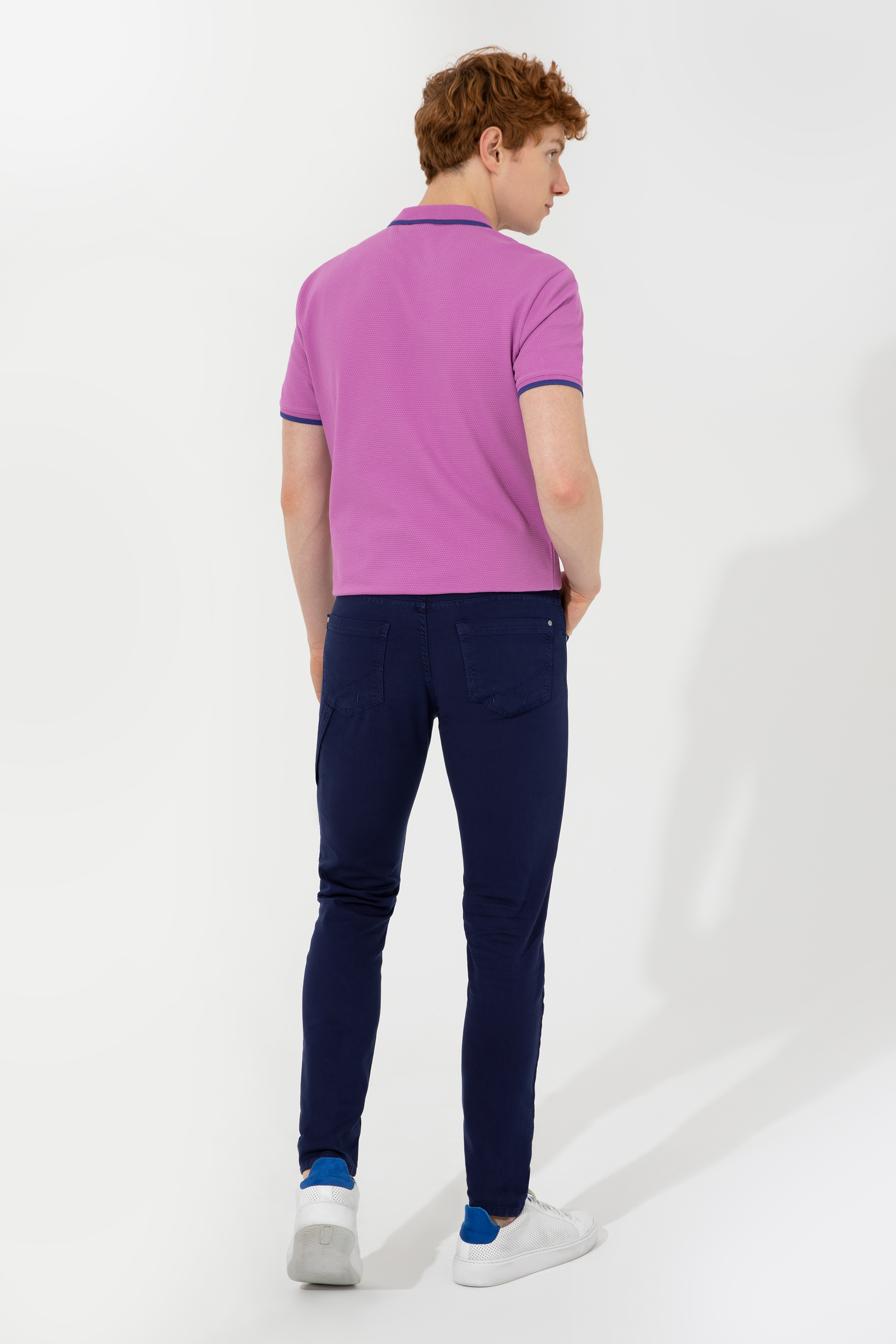 Erkek Slim Fit Lacivert Chinos