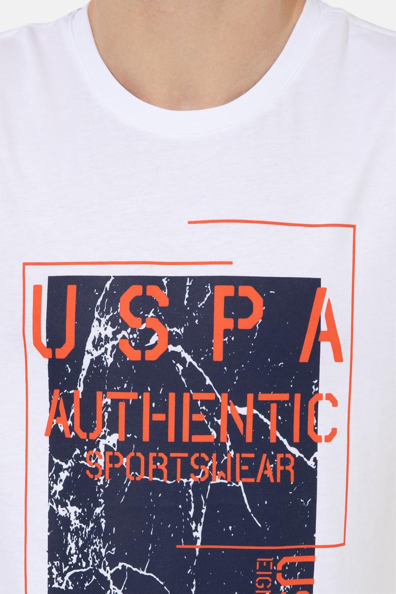 Erkek Beyaz Bisiklet Yaka Tişört - 50246123008