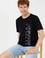 Erkek Siyah Bisiklet Yaka T-Shirt