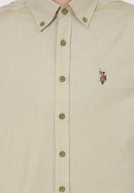 Erkek Koyu Haki Uzun Kollu Basic Gömlek - 50249487087