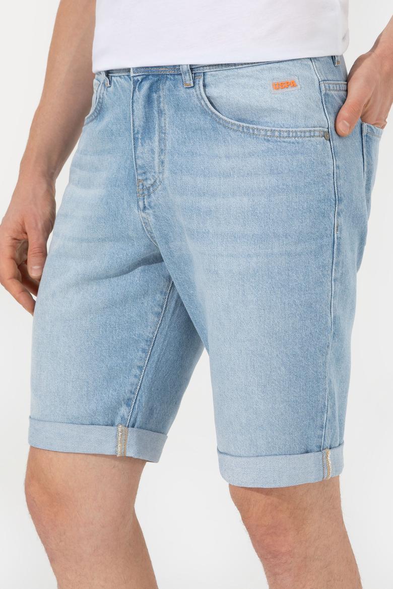 Erkek Açık Mavi Jean Şort - 50249370008