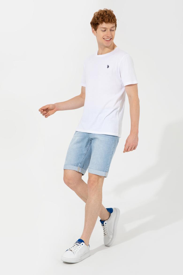 Erkek Açık Mavi Jean Şort - 50249370008