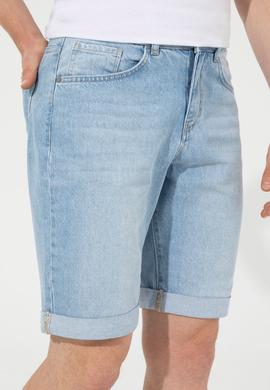 Erkek Açık Mavi Jean Şort - 50249370008