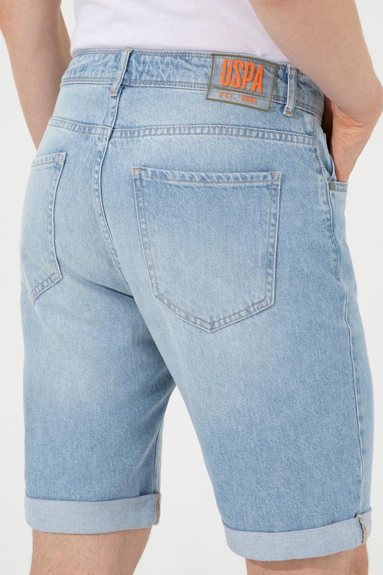 Erkek Açık Mavi Jean Şort - 50249370008