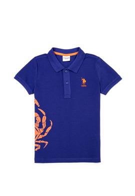 Erkek Çocuk Mavi Polo Yaka Tişört - 50249566018