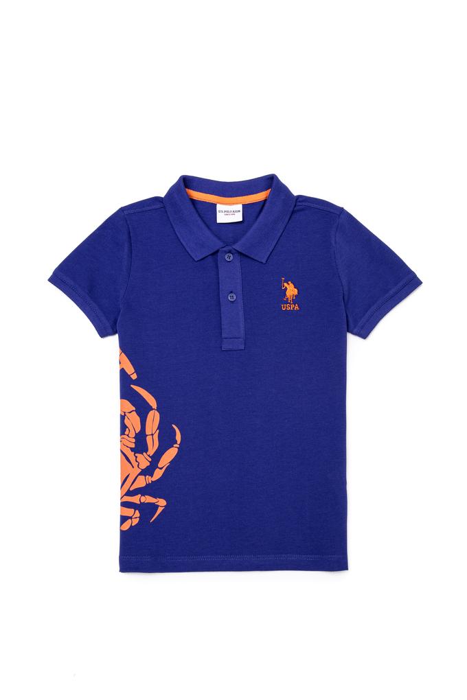 Erkek Çocuk Mavi Polo Yaka Tişört