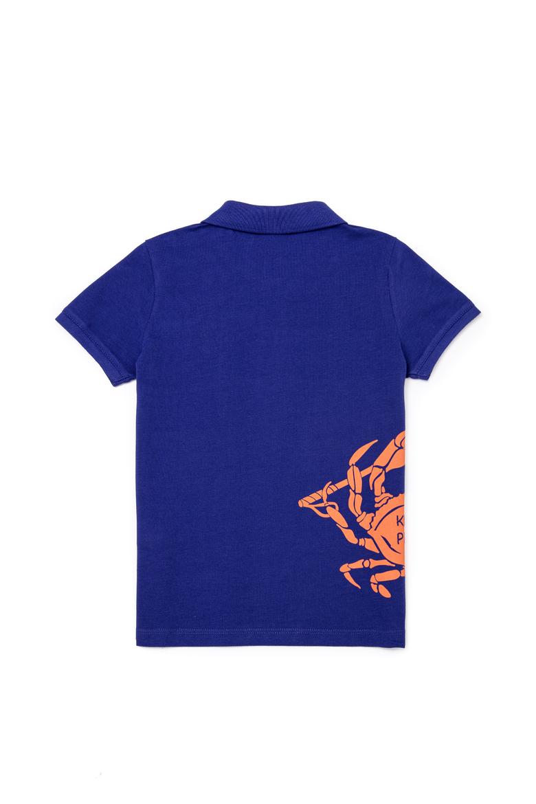 Erkek Çocuk Mavi Polo Yaka Tişört - 50249566018
