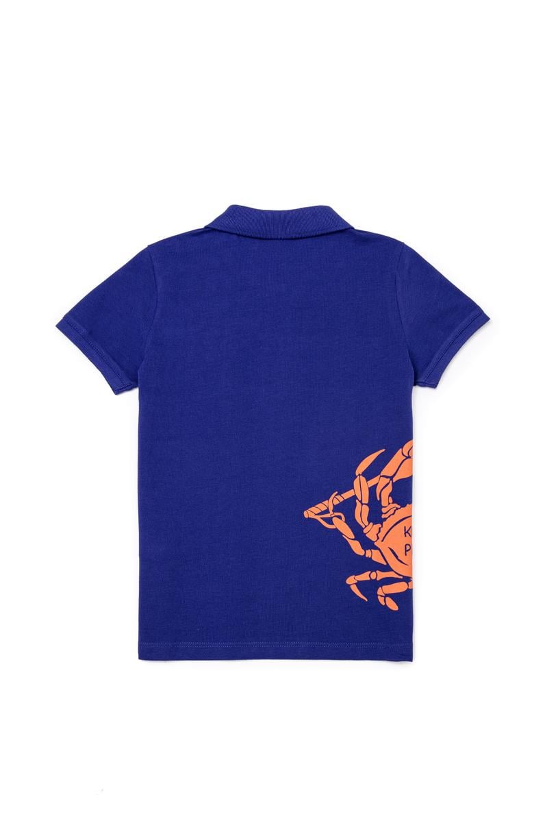 Erkek Çocuk Mavi Polo Yaka Tişört