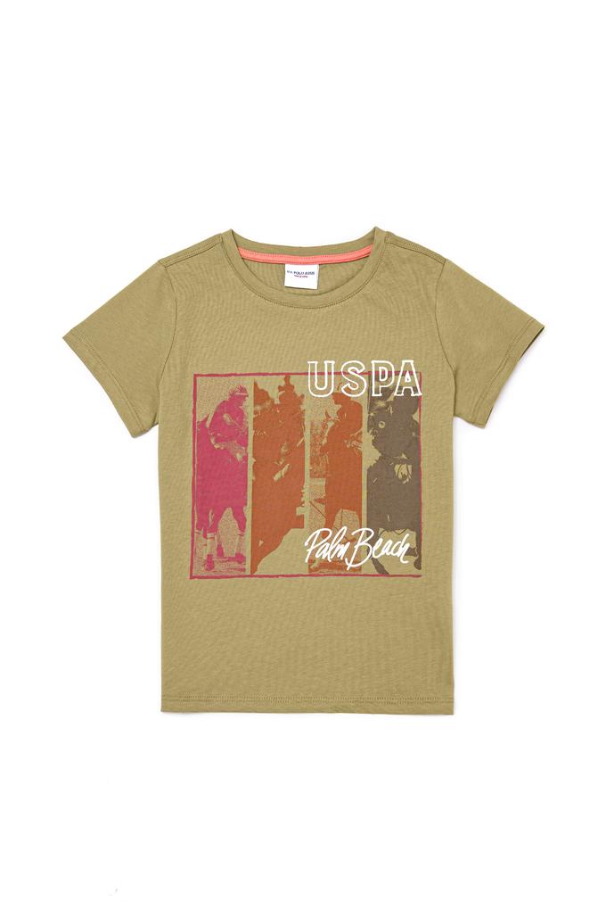 Çocuk Haki Bisiklet Yaka Tişört