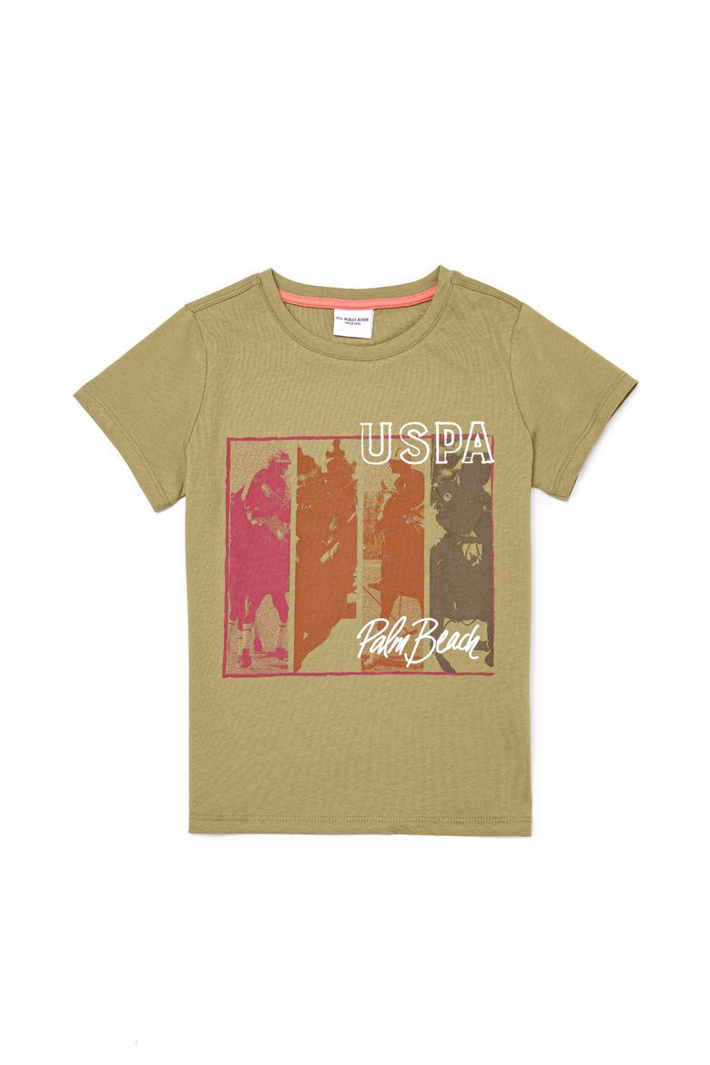 Çocuk Haki Bisiklet Yaka Tişört