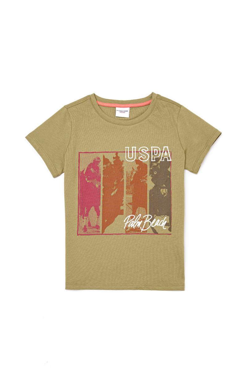 Çocuk Haki Bisiklet Yaka Tişört