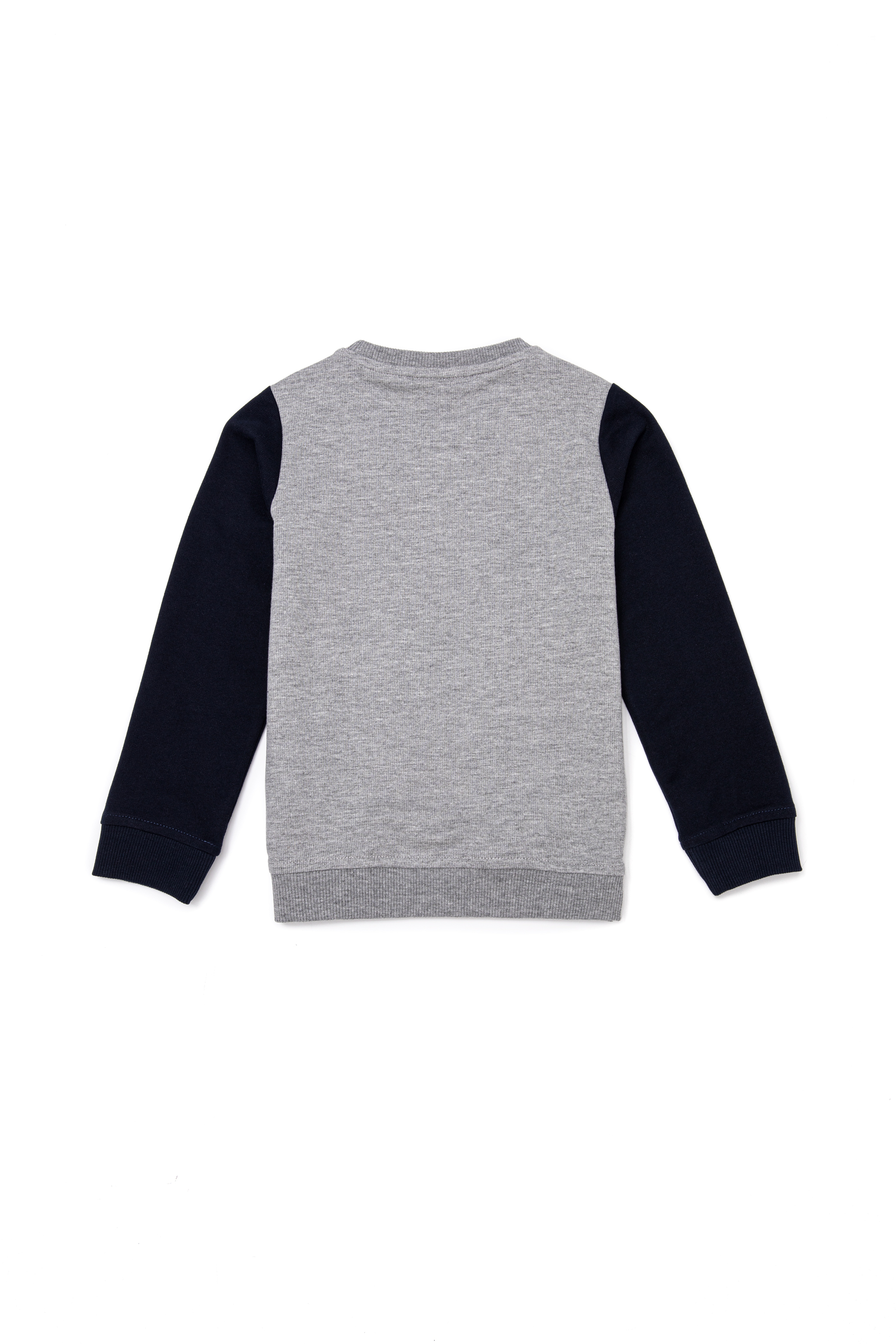 Çocuk Gri Melanj Bisiklet Yaka Sweatshirt - Image 2
