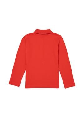 Çocuk Kırmızı Polo Yaka Basic Sweatshirt - 50261261015