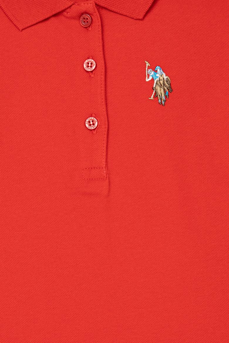 Çocuk Kırmızı Polo Yaka Basic Sweatshirt - 50261261015