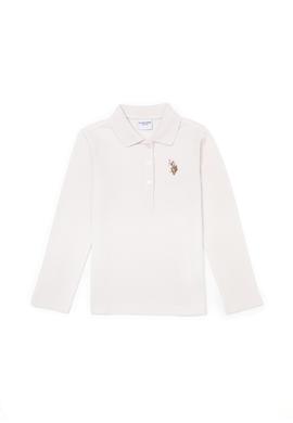 Çocuk Polo Yaka Ekru Basic Sweatshirt - 50261261005